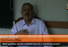 What qualities a student should have for marketing career?(Ex. Vice President, Philips)