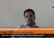 How can a student prepare for a software testing career? (Sr.Manager,3DPLM Software Solutions Ltd.)