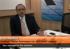 Your message for the students.(President, Highbar Technologies Ltd. (HCC Group Company)