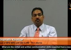 What are the vebal and written communication skills expected from a new recruit?(Head of BFSI BPO and CEO & MD – TCS eServe)