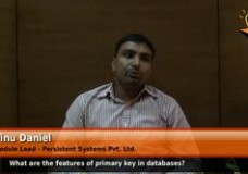 What are the features of primary key in databases? (Module Lead – Persistent System Pvt. Ltd.)