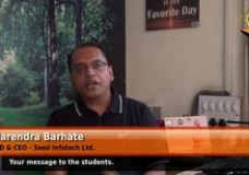 What is your message to the students? (MD & CEO – Seed Infotech Ltd.)