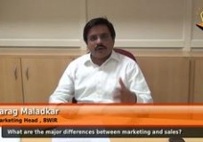 What are the major differences between marketing and sales? (Marketing Head,BWIR)