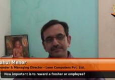 Importance of rewarding a fresher or an employee. (Founder and Managing Director,Leon Computers Pvt.Ltd.)