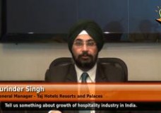 Tell us something about growth of hospitality industry in India.(General Manager – Taj Hotels Resorts and Places)